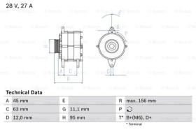 BOSCH 0986031340 - ALTERNADOR