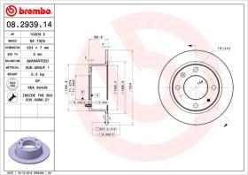 BREMBO 08293914 - DISCO DE FRENO