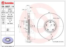 BREMBO 09883714 - DISCO DE FRENO
