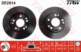 TRW DF2814 - JGO DISCOS DE FRENO
