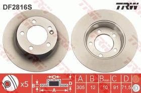 TRW DF2816S - DISCO DE FRENO