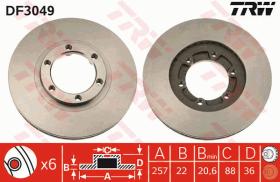 TRW DF3049 - JGO DISCOS DE FRENO