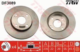 TRW DF3089 - JGO DISCOS DE FRENO