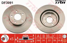 TRW DF3091 - JGO DISCOS DE FRENO