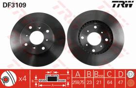 TRW DF3109 - JGO DISCOS DE FRENO