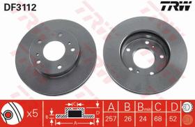 TRW DF3112 - JGO DISCOS DE FRENO