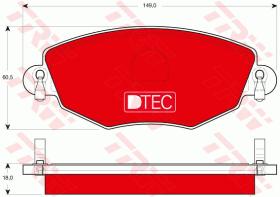 TRW GDB1434DTE - PASTILLAS DE FRENO DTEC