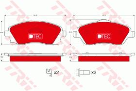 TRW GDB1570DTE - PASTILLAS DE FRENO DTEC