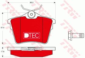 TRW GDB1596DTE - PASTILLAS DE FRENO DTEC