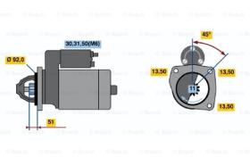 BOSCH 0001371014 - MOTOR DE ARRANQUE