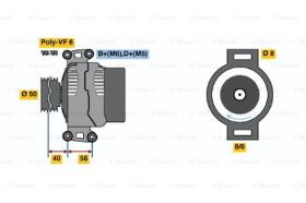 BOSCH 0123510108 - ALTERNADOR