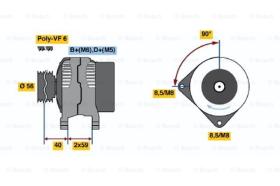 BOSCH 0123510109 - ALTERNADOR