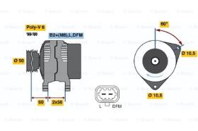 BOSCH 0124515032 - ALTERNADOR