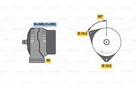 BOSCH 0124615053 - ALTERNADOR