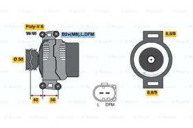 BOSCH 0124625002 - ALTERNADOR