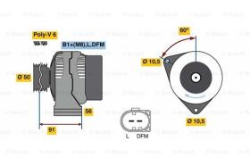 BOSCH 0124625032 - ALTERNADOR