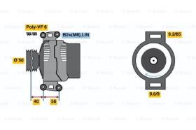 BOSCH 0124625033 - ALTERNADOR