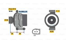 BOSCH 0125711045 - ALTERNADOR