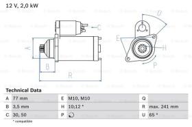 BOSCH 0986014141 - MOTOR DE ARRANQUE