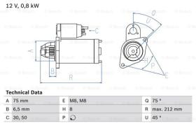 BOSCH 0986014371 - MOTOR DE ARRANQUE