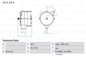 BOSCH 0986030140 - ALTERNADOR