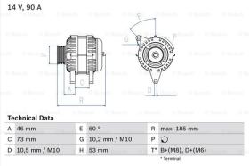BOSCH 0986040380 - ALTERNADOR