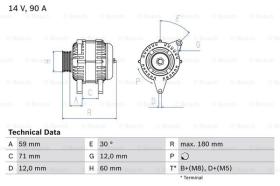 BOSCH 0986042000 - ALTERNADOR