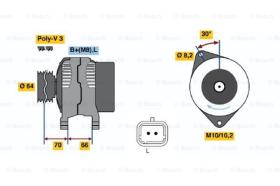 BOSCH 0986042131 - ALTERNADOR