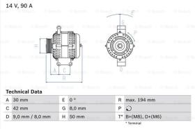 BOSCH 0986045181 - ALTERNADOR