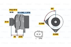 BOSCH 0986045350 - ALTERNADOR