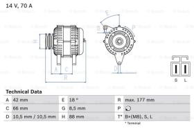 BOSCH 0986045541 - ALTERNADOR