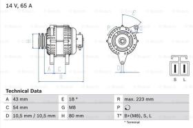 BOSCH 0986045561 - ALTERNADOR
