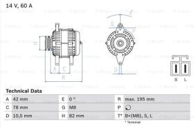 BOSCH 0986045681 - ALTERNADOR