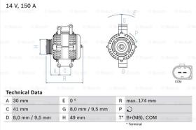 BOSCH 0986046270 - ALTERNADOR
