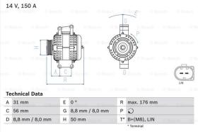 BOSCH 0986047150 - ALTERNADOR
