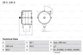 BOSCH 0986047160 - ALTERNADOR