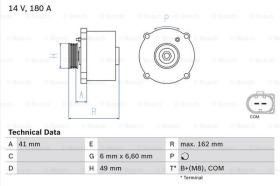 BOSCH 0986047170 - ALTERNADOR