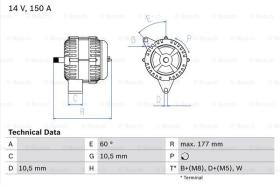 BOSCH 0986047210 - ALTERNADOR