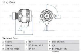 BOSCH 0986047270 - ALTERNADOR