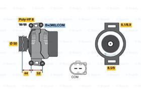 BOSCH 0986047810 - ALTERNADOR