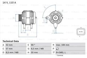 BOSCH 0986048611 - ALTERNADOR