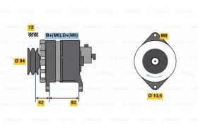 BOSCH 0986049850 - ALTERNADOR