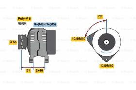 BOSCH 0986080530 - ALTERNADOR