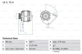 BOSCH 0986080560 - ALTERNADOR