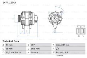 BOSCH 0986080640 - ALTERNADOR