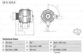 BOSCH 0986080710 - ALTERNADOR