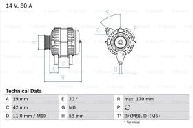 BOSCH 0986081000 - ALTERNADOR