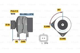 BOSCH 0986081110 - ALTERNADOR