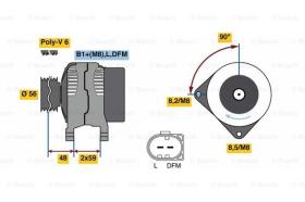 BOSCH 0986081320 - ALTERNADOR