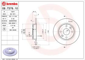 BREMBO 08737810 - DISCO DE FRENO